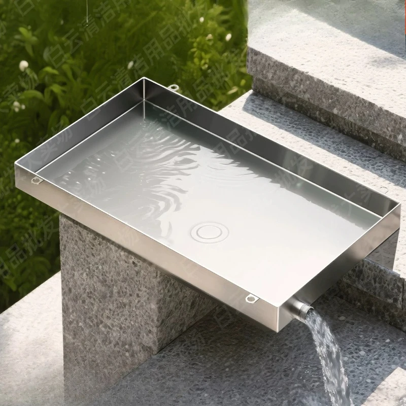 304 Stainless Steel AC Drip Pan, Universal Condensate Drain Tray with Hose, Leak-proof Welded Water Collector for Outdoor Unit.