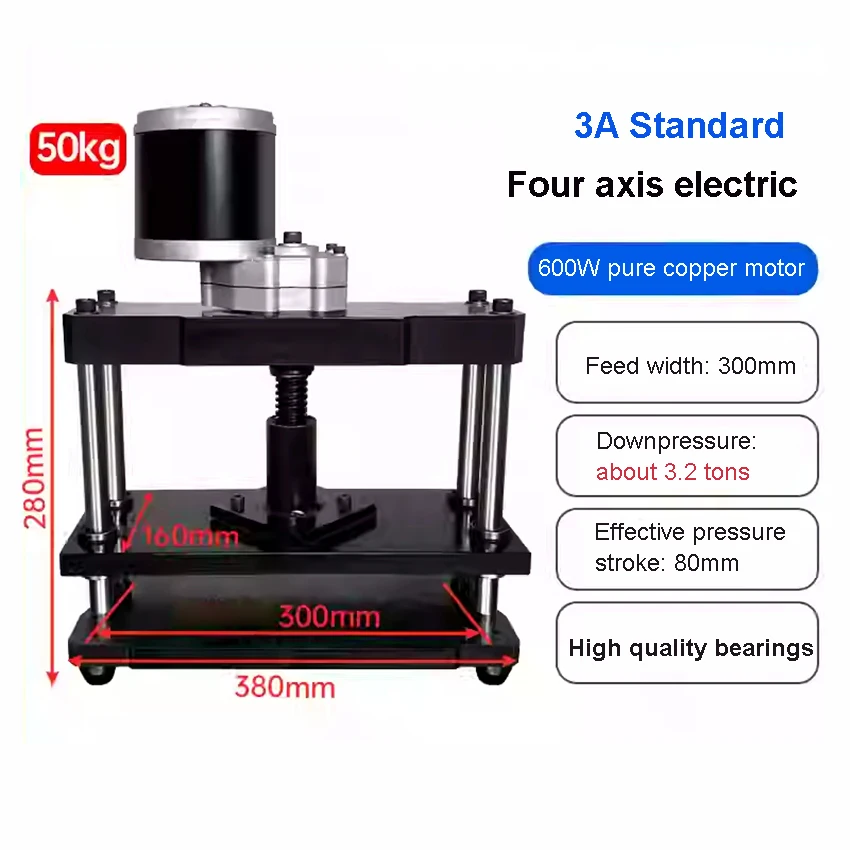 Electric Die Cutting Machine Leather Cutting Machine Die Stamping Machine Electric Cutting Sample Machine 220V 3A/3B 80mm Stroke