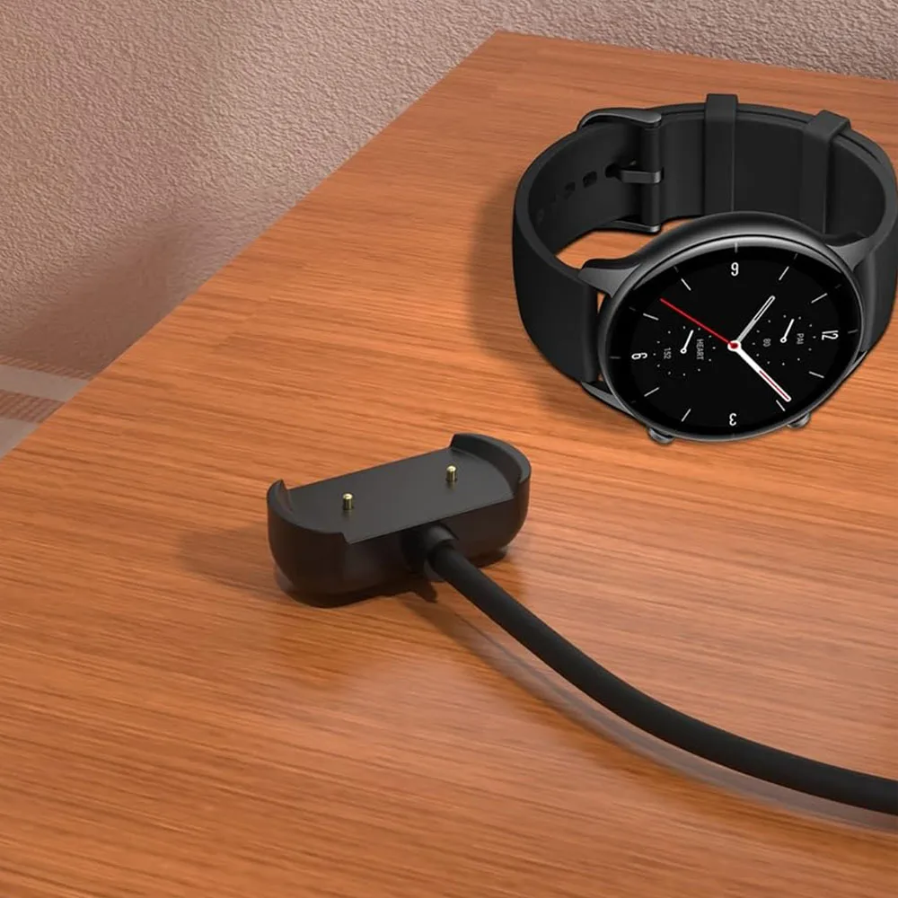 Caricabatterie Per Amazfit GTR 2, GTS 2 E Mini – 2 Pezzi Cavo USB Da 1m In PVC, Ricarica Rapida E Protezione Da Sovratensione, Nero
