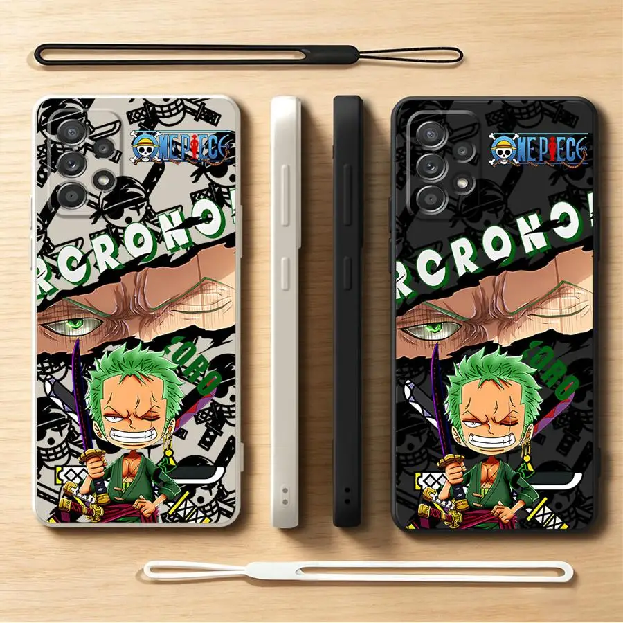 Anime Ones Pieces Zoro Case for Samsung Galaxy A51 A16 A27 A52 A17 A12 A24 A13 A14 A34 A35 A36 A26 A15 Phone Cover