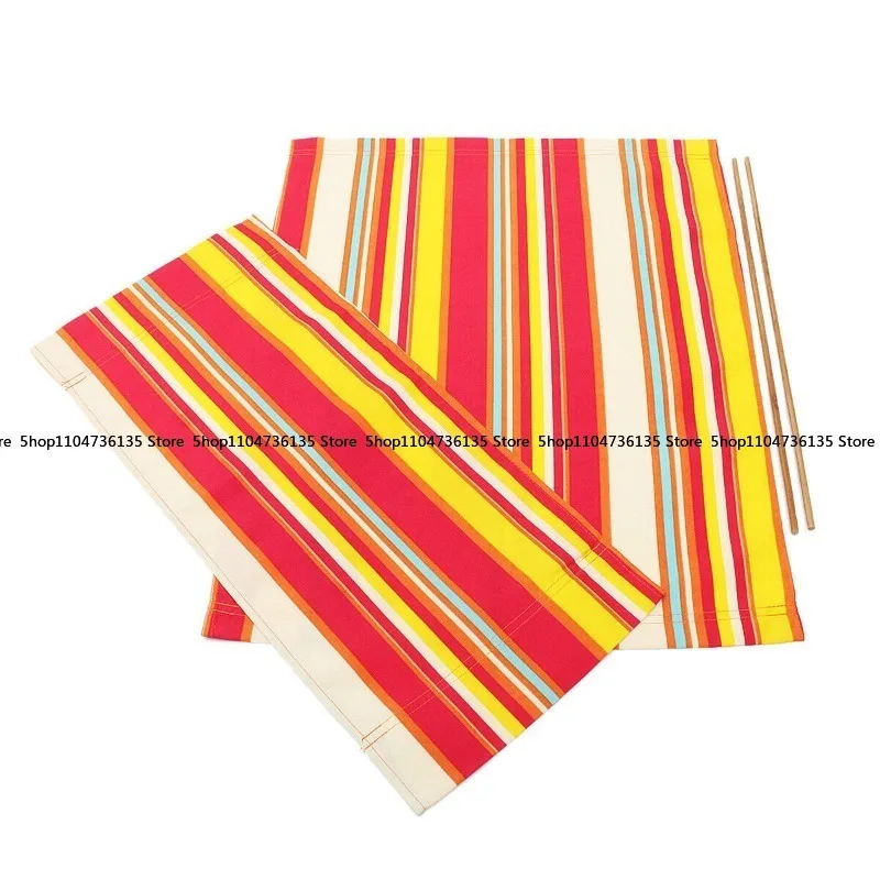 5Pcs Director Chair Replacement Canvas, Straight Foot Model, Multi-color, Opp Bag Packaging