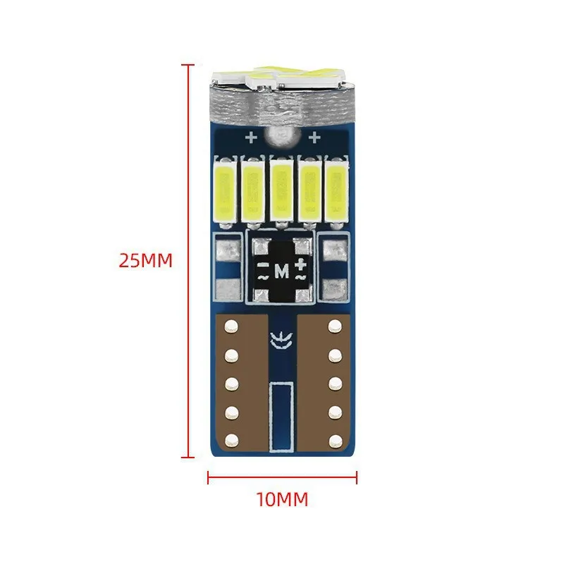 100PCS CANBUS T10 W5W 194 หลอดไฟ LED 4014/15SMD 12V Super Bright รถอ่านหนังสือ Clearance ไฟป้ายทะเบียนสัญญาณหลอดไฟ