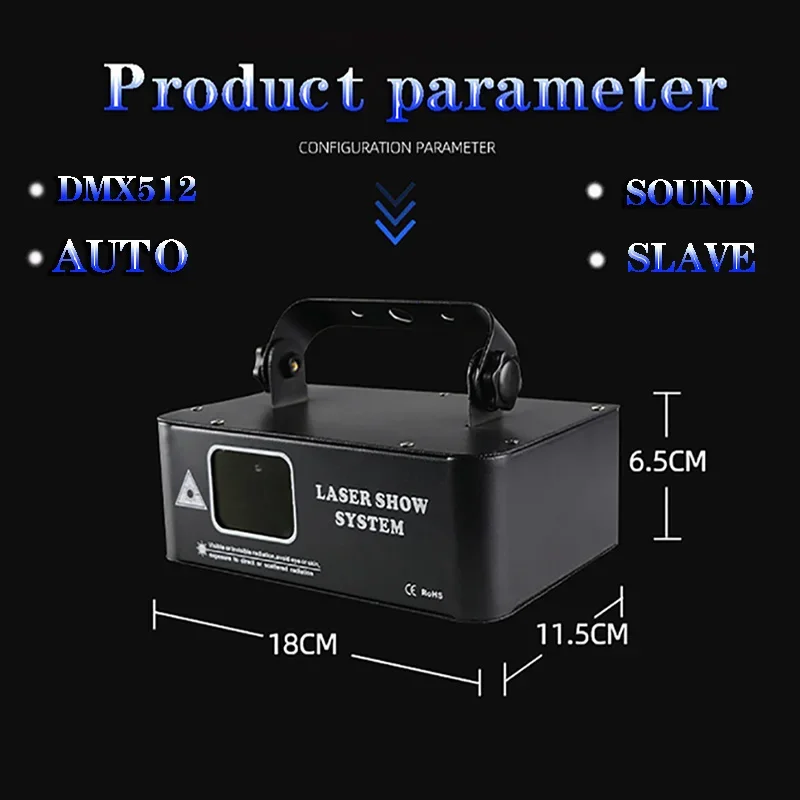 Imagem -05 - Rgb Laser Beam Line Scanner Projetor Efeito de Iluminação de Palco 500mw dj Disco Dance Party Casamento Feriado Bar Clube Dmx Lights Novo