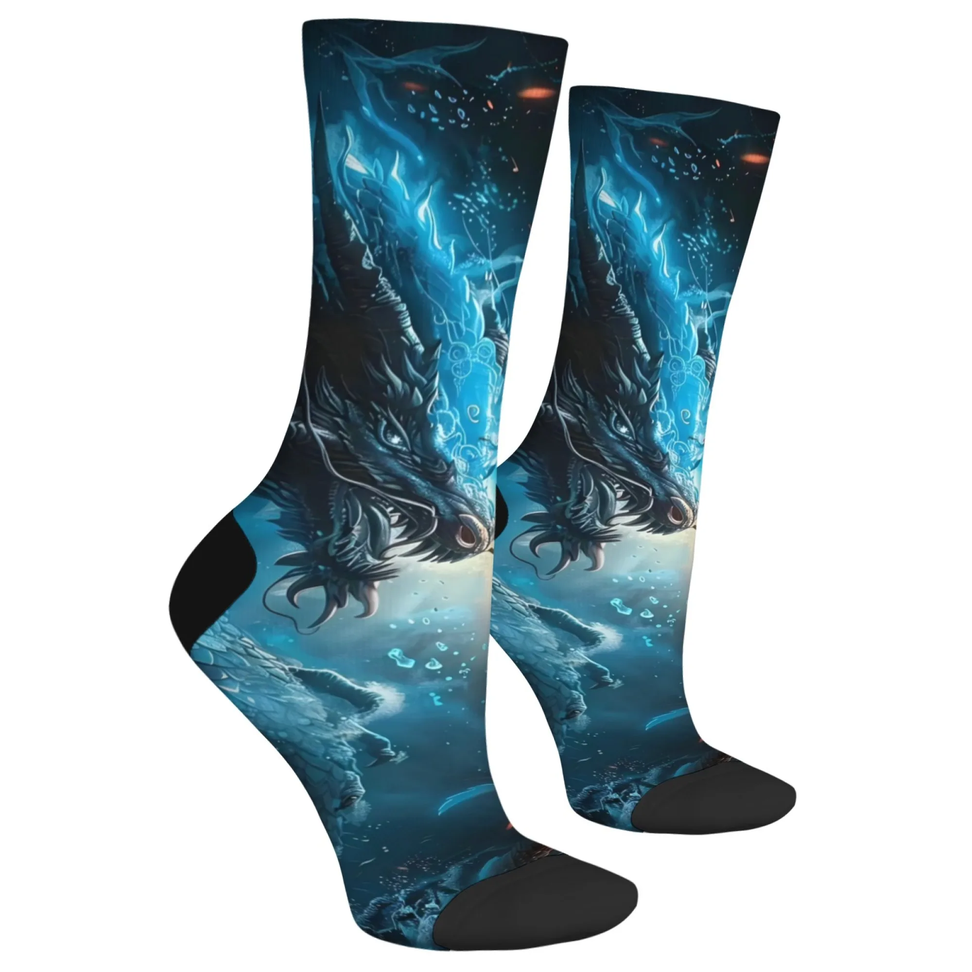 ملحمة الجليد والنار التنين طباعة الرجال الجوارب مريحة للتنفس عدم الانزلاق الجوارب الجدة Harajuku الشارع الهيب هوب طاقم الجوارب