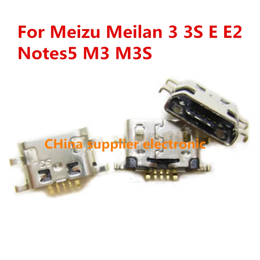 

30pcs-200pcs Micro USB Jack Connector Phone Charging port socket female For Meizu Meilan 3 3S E E2 Notes5 M3 M3S