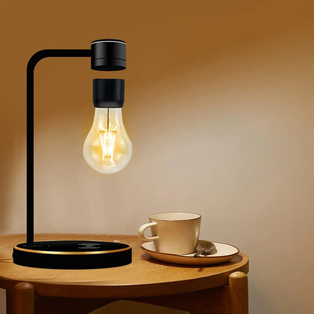 

Floating Light Bulb,Wirel Charger Magnetic Levitation Bulb Night Lights, Levitating Bulb Lamp For Room, Office Desk