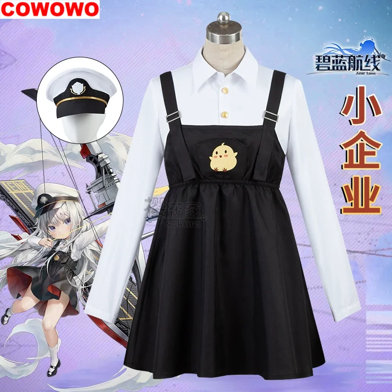 

COWOWO Azur Lane Little Enterprise Strappy Skirt Cosplay Costume Cos Game Anime Party Uniform Hallowen Play Role Clothes