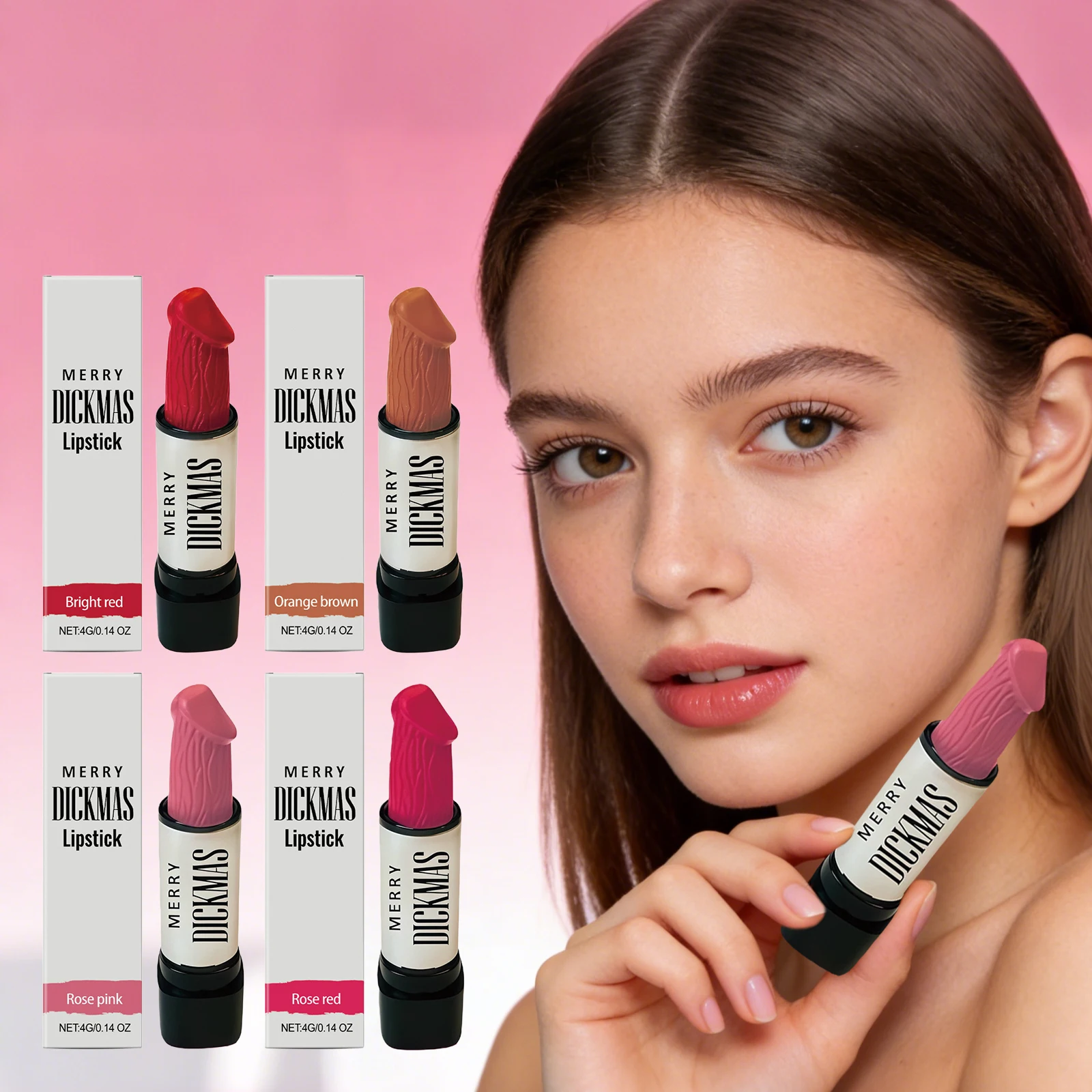 

Multi-Color Lipstick Fashion Makeup Lasting Waterproof Enhance Lip Shine Natural Pigmented Matte Texture Lightweight Lip Gloss