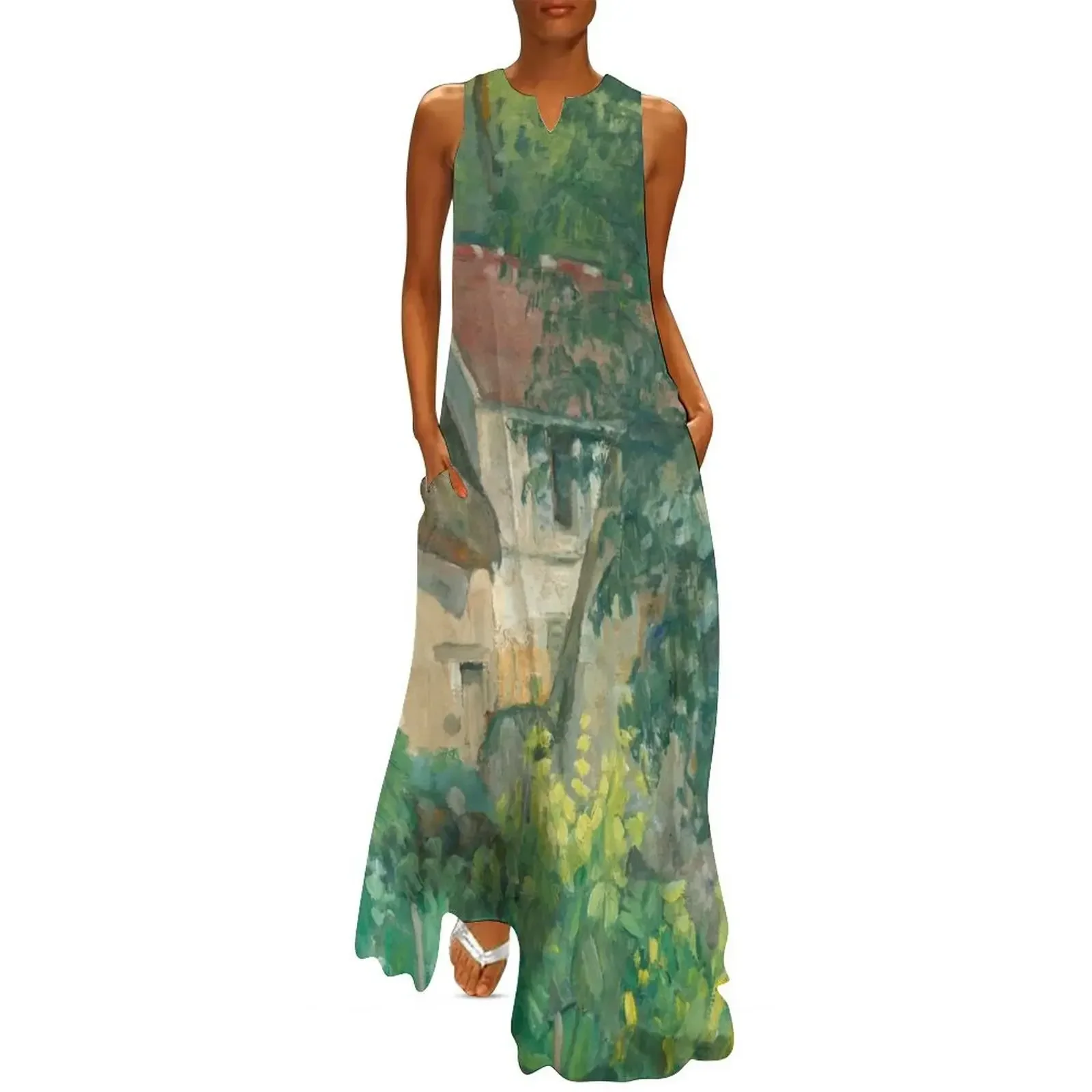 

Paul Cézanne, House of Père Lacroix, 1873 Painting Long Dress women's evening dresses 2025 Female clothing dress for woman Dress
