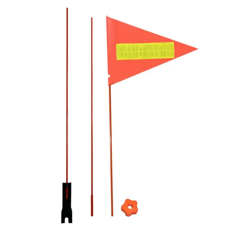 3 Sections 1.8m Bike Safety Flag Cycling Safety Pennant Mountain Bicycles Flagpole Cycling Equipment For Children