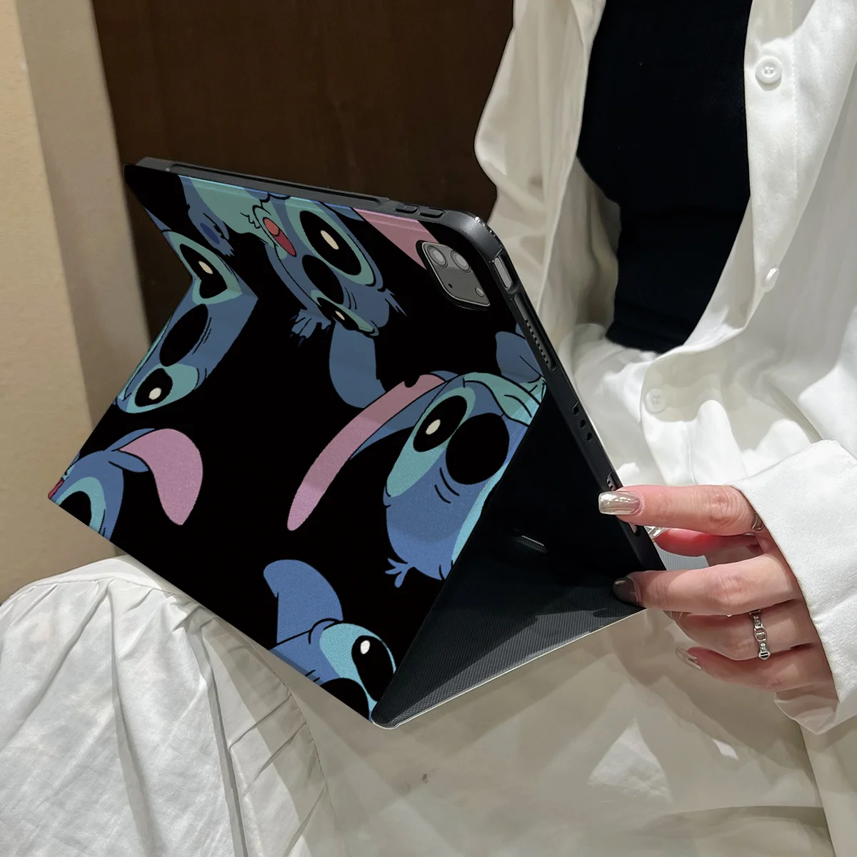 حافظة تابلت بغرز كرتونية لجهاز iPad Air 3 4 5 6 13 بوصة Mini 1 2 3 4 5 6 2018 2022 10th Pro 2021 غطاء مقاوم للصدمات من السيليكون #5