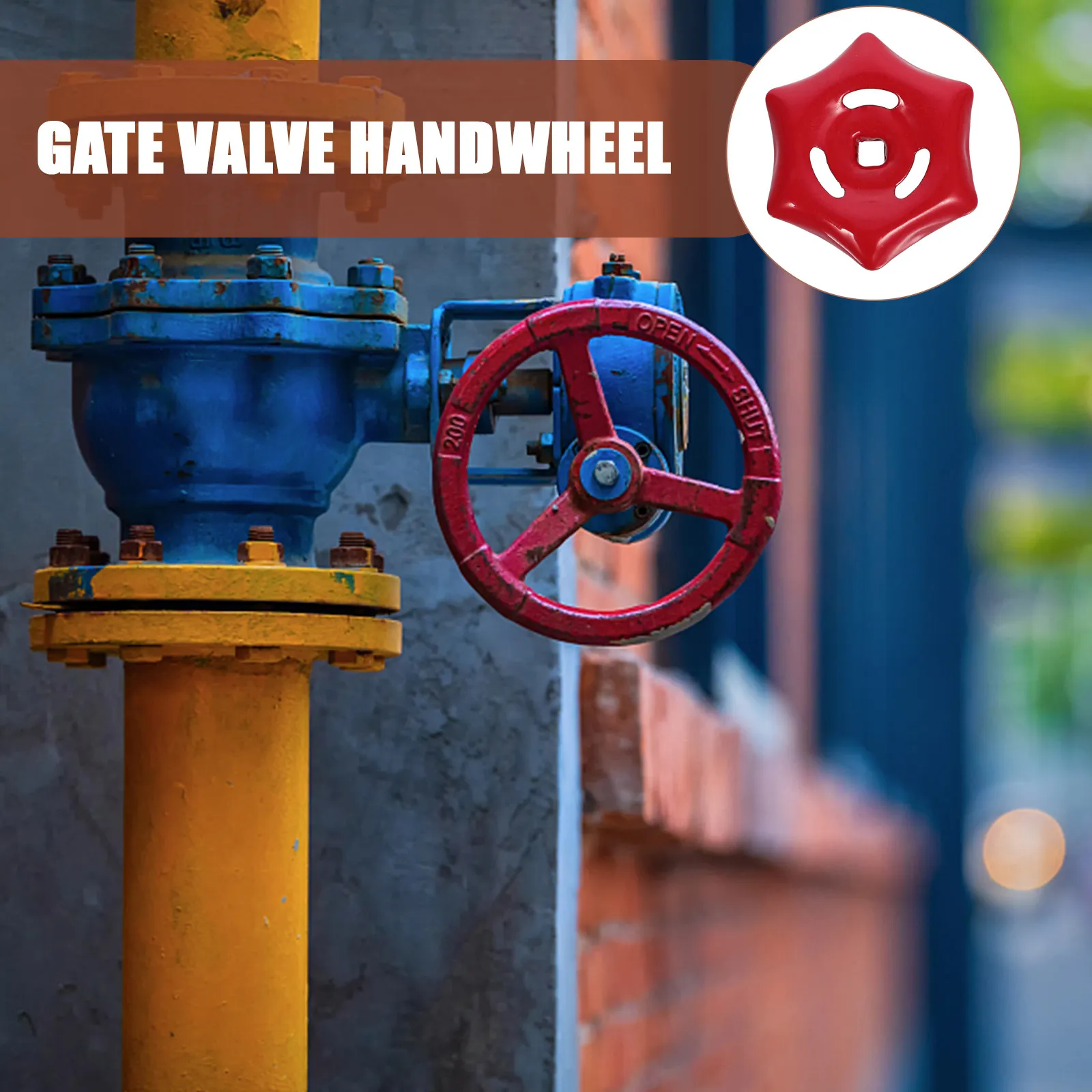 2Pcs Spigot Valve Handwheel Iron 6Mm Square Hole Handle Hose Hand Wheel Rust Resistant Shutoff Handle