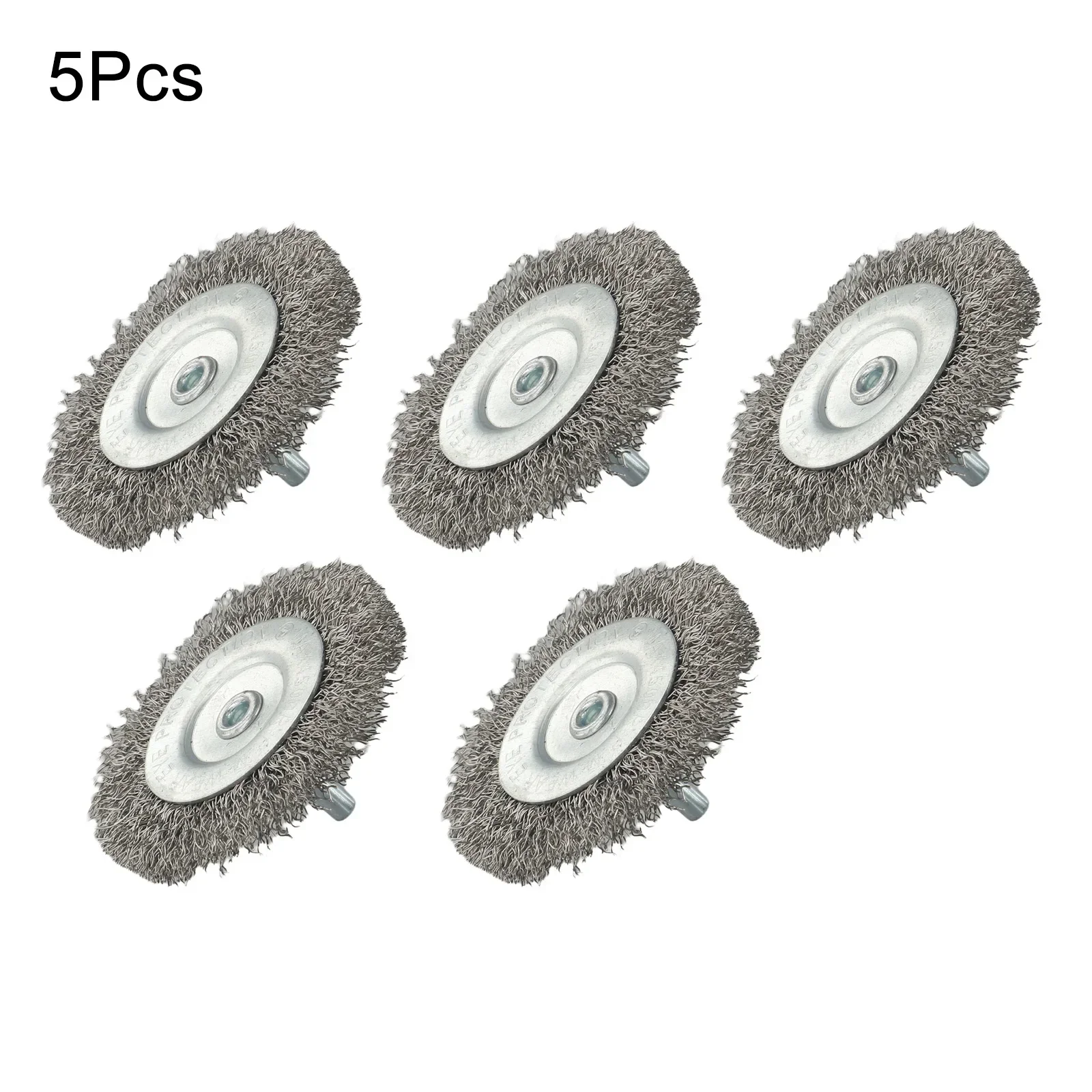 5PCS 3inch Wire Wheel Brushes for Drill Carbon Steel Wire Brush Set for Rust Removal Paint For Cleaning and For Cleaning