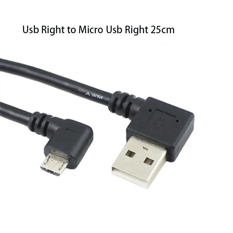 Android data cable microUSB mobile phone universal charging double elbow cable 2A fast charging driving recorder cable
