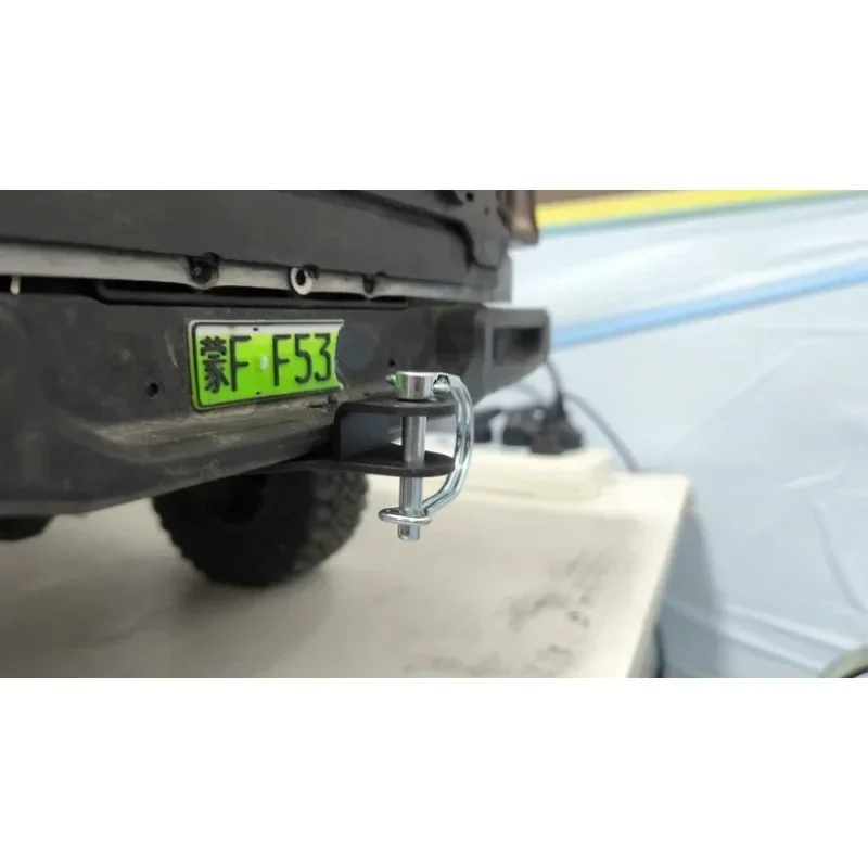Upgrade Metal Tow Hook Bracket for RLAARLO JK07 1/7 RC Crawler Black 2mm Pin No Modification Direct Fit Replacement Parts Kit