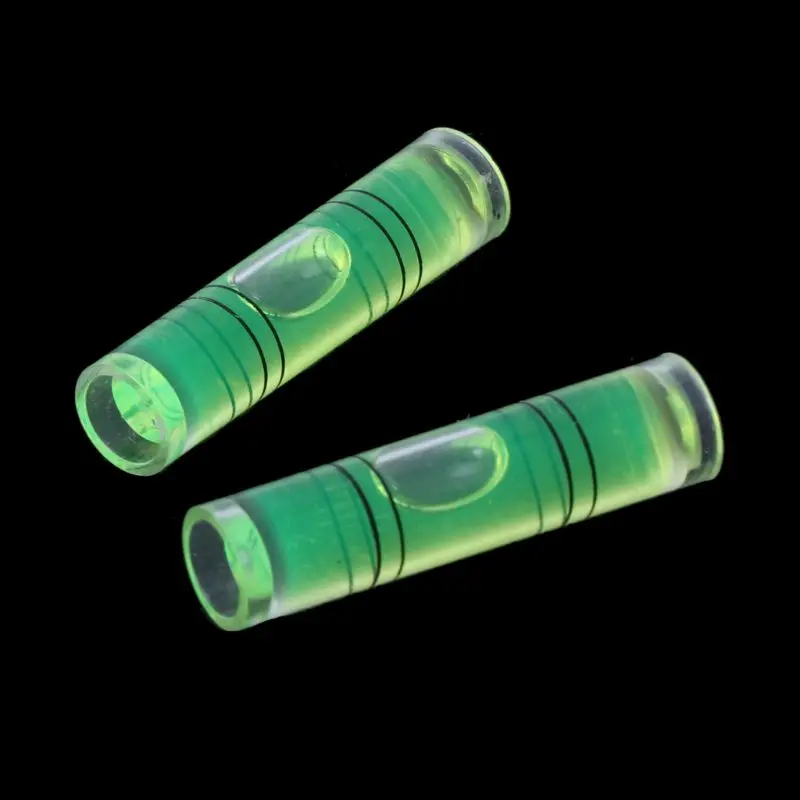 10 Pcs Cylindrical Plastic Bubble Level Vial for RV TV Picture Frame Hanging Tool Leveler for Tripods Mounts DropShipping