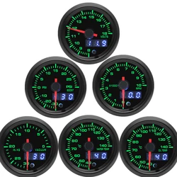 52MM LED Car Meter Water Temp / Oil Temp / Voltmeter / Vacuum / Boost Gauge / Tachometer / Oil Press PSI with Sensor For 12V