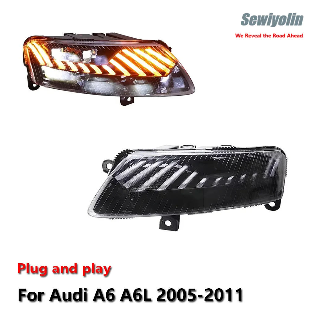 

Car LED Headlight Parts For Audi A6 A6L 2005-2011 DRL Brake Turn Signal Lamp Plug And Play