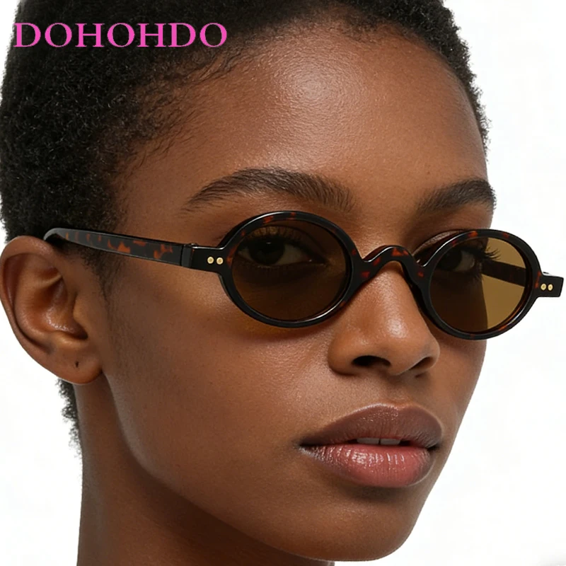 

Fashion Trendy Small Oval Frame Sunglasses For Women Men Luxury Brand Design Outdoors Travel Shades UV400 Lentes De Sol Mujer
