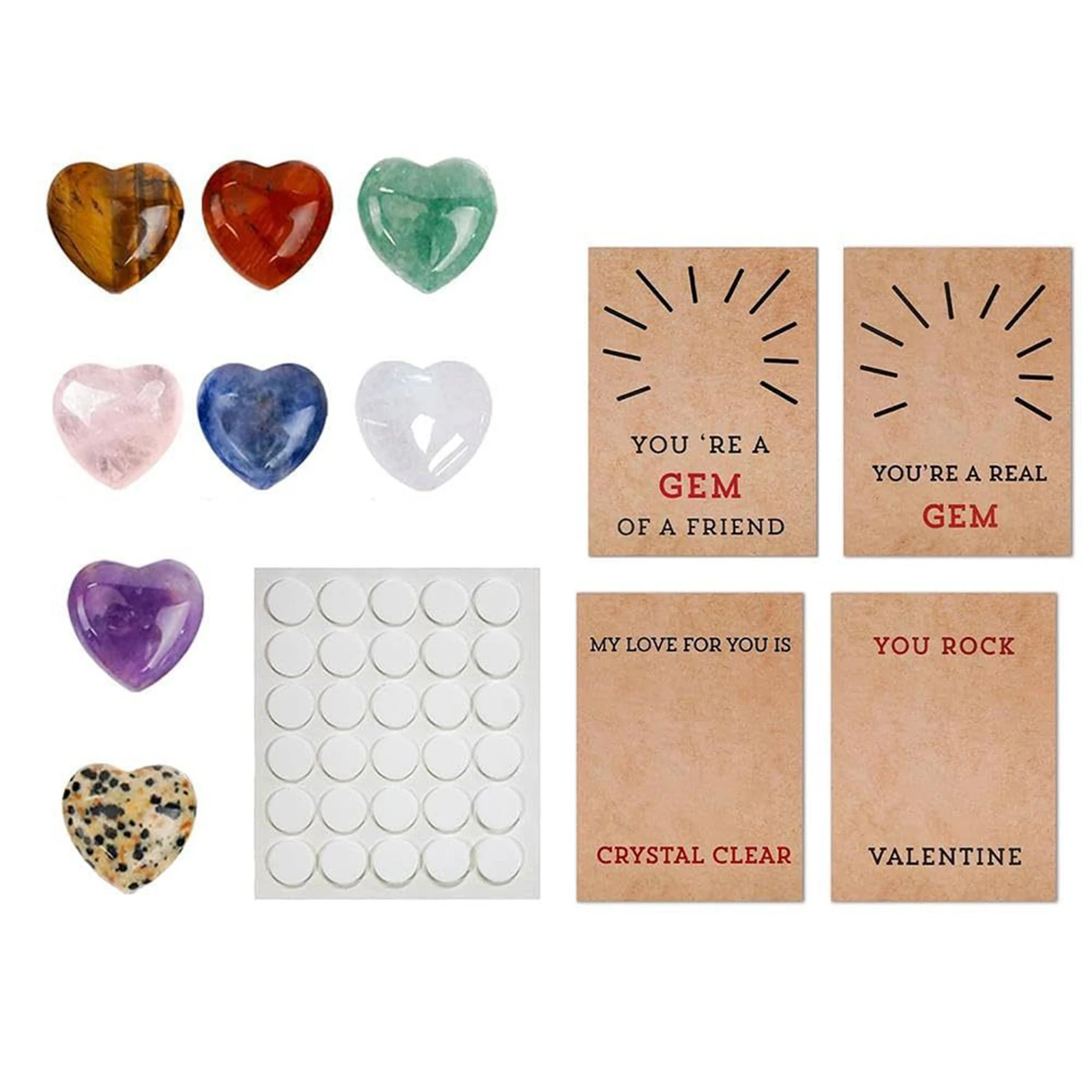 Valentines Cards with Heart Shape Crystal Stones Universal Holiday Wishes Card Art Supplies Funny Valentines Exchange Card Gifts