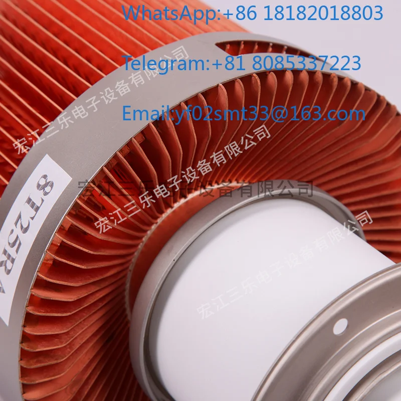 FU-8T25RA Ceramic Vacuum Triode Emitter Tube 15kW Plate Dissipation 31kW RF Output For 25KW High Frequency Plastic Heat Sealing