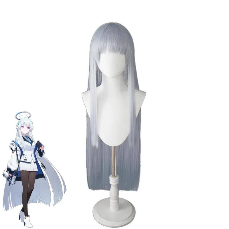 CyGame 블루 아카이브 애니메이션 우시오 노아 코스프레 의상 일본 학교 유니폼 스커트 코트 가발 여성 섹시한 카니발 슈트
