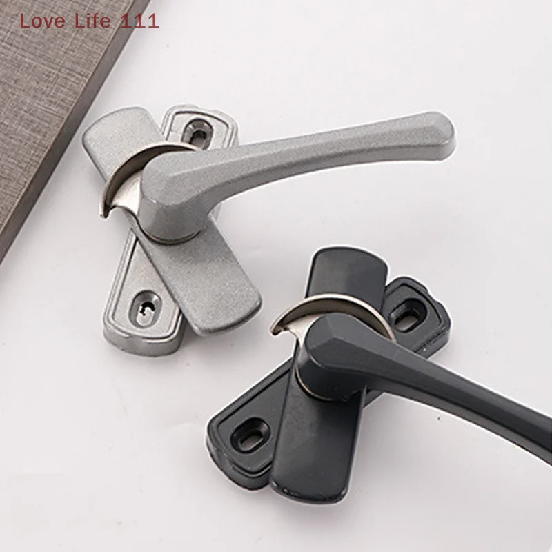 Nuevo Nuevo Cerradura de media luna Universal de acero inoxidable con gancho, puertas y ventanas de aluminio, cerradura de gancho, hebilla de bloqueo de ventana de seguridad para niños