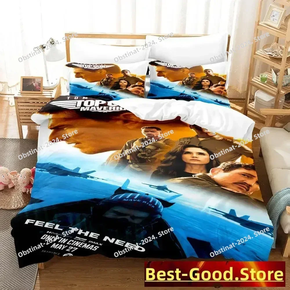 2023 Top Gun Maverick Bedding Set Printed Bed Set With Pillowcase Bed Duvet Cover Soft Single Double Queen Super King Size