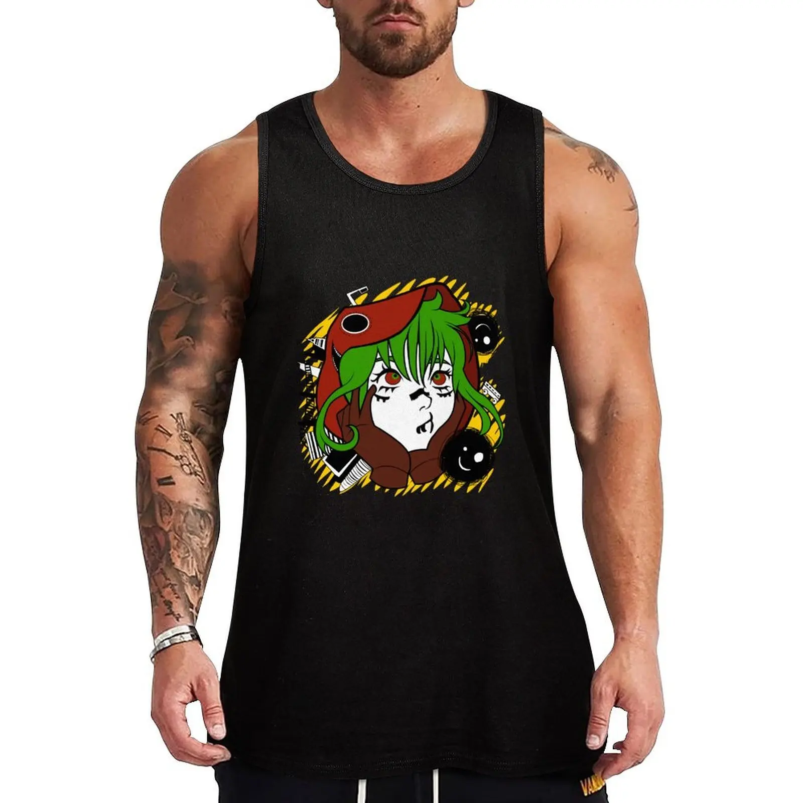 

Gumi Megpoid Matryoshka Vocaloid Song Tank Top running shirt underwear sports t-shirts for men gym top