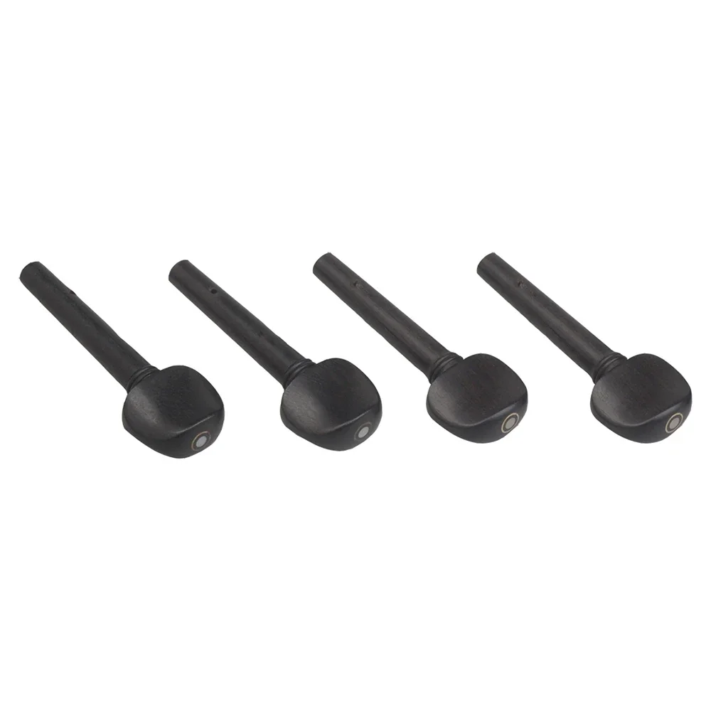 4Pcs 4/4 3/4 1/4 1/2 1/8 Violin Pegs Violin Ebony Tuning Pegs Replacement Parts Stringed Instrument Violin Accessories