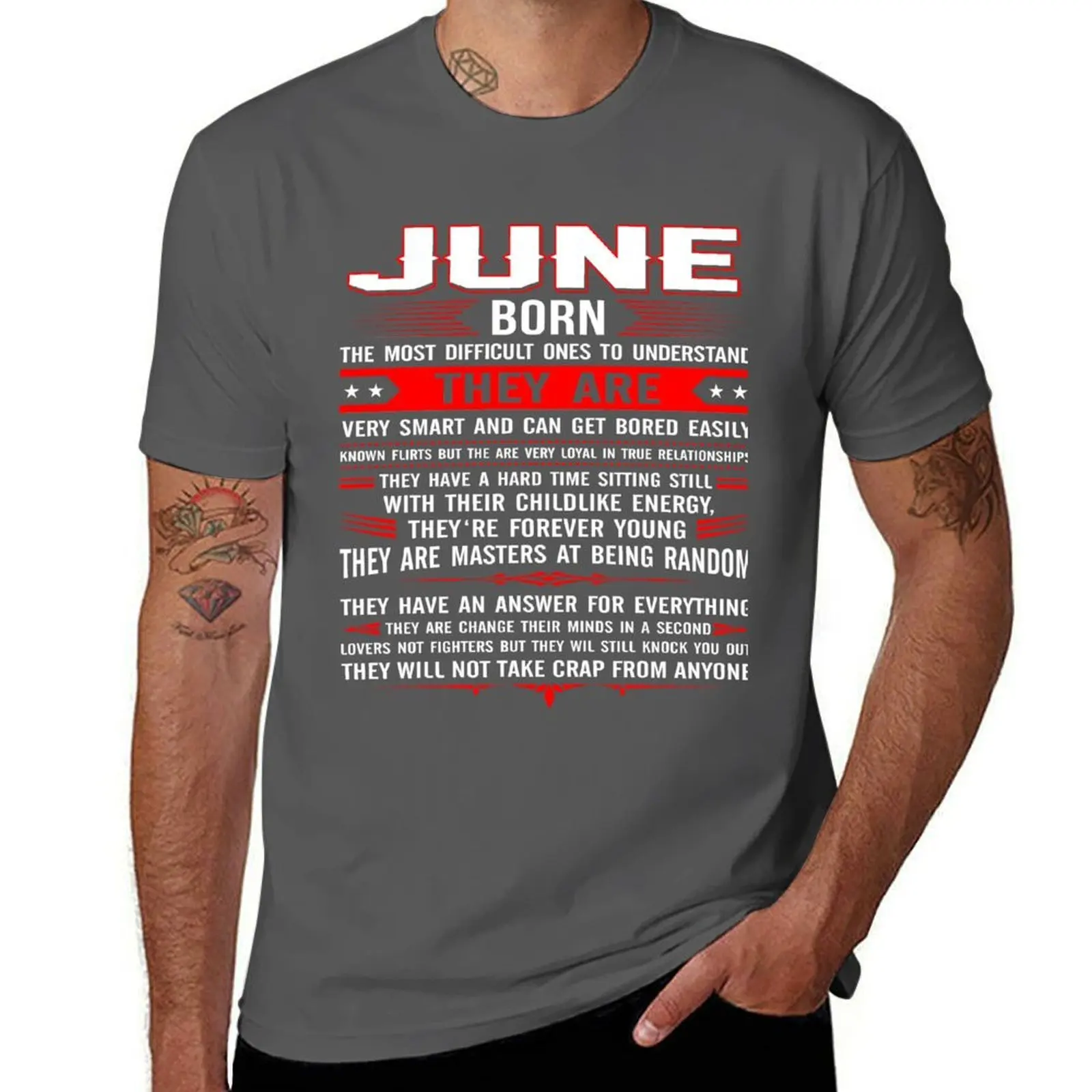 

I WAS BORN IN JUNE T-Shirt t shirt for man t shirts for man pack cotton T-Shirt