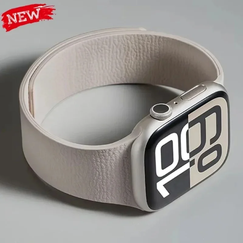 

Magnetic Strap For Apple Watch 46mm 42mm 49mm 45mm 44mm 38/41/40mm Silicone Brand For iWatch Series 11 10 8 7 6 5 9 SE Ultra3/2