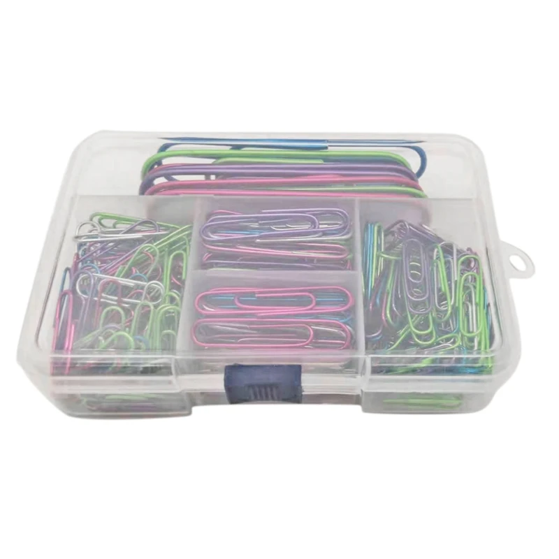 250 Pcs Paper Clips With Plastic Box Coated Large Paper Clips Paperclips Great For Office School Document Organizing