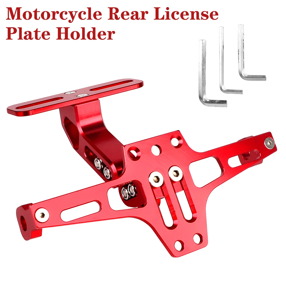 

Аксессуары для мотоциклов из алюминиевого сплава, регулируемый держатель для заднего номерного знака на мотоцикле