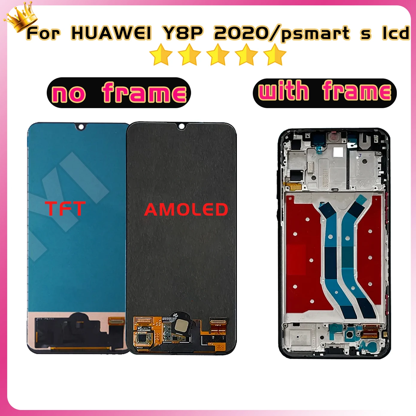 Tested High Quality Display For Huawei Y8p 2020 AQM-LX1 / P Smart S LCD Touch Screen for Huawei Enjoy 10s AQM-AL00 LCD Display