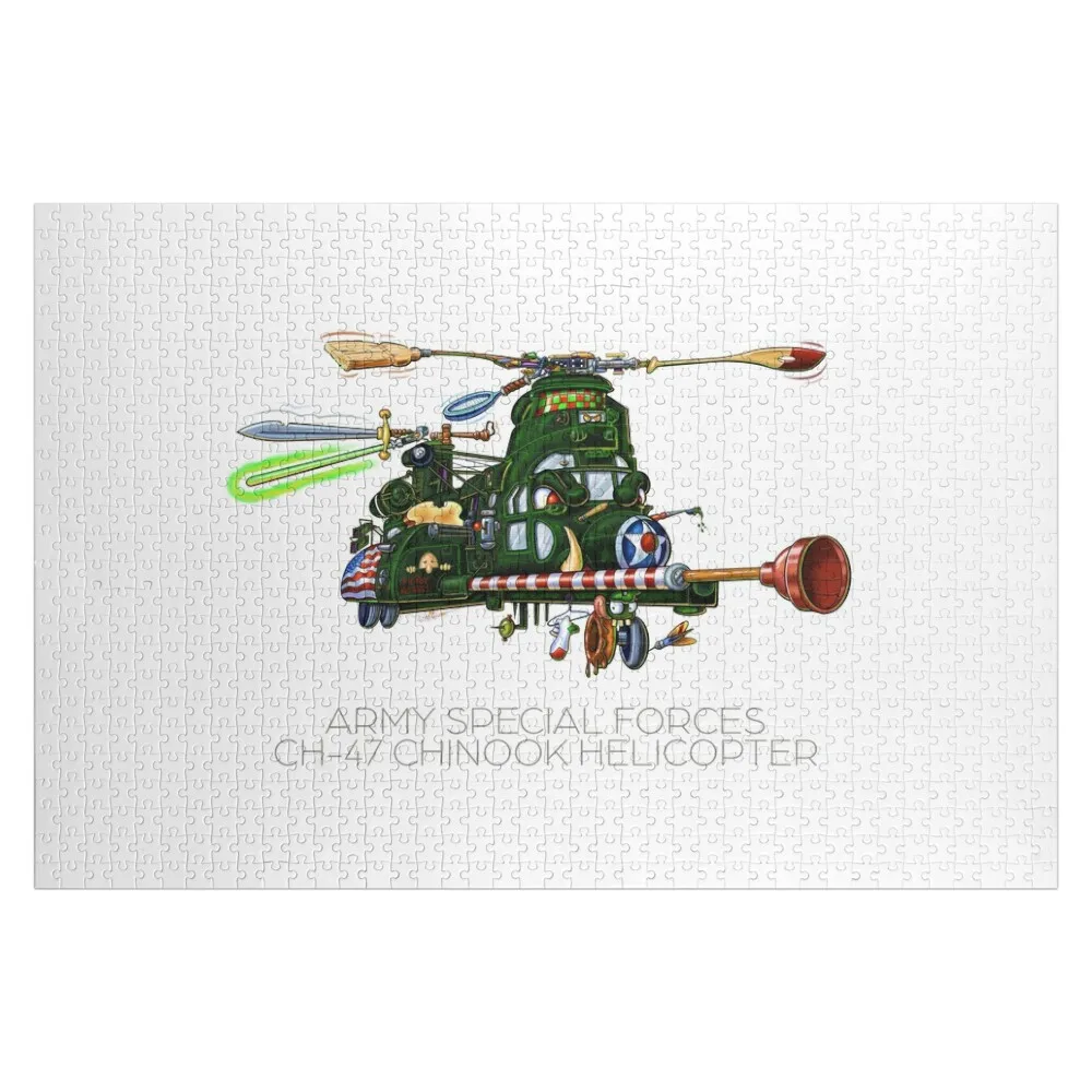 The Army Special Forces Chinook Helicopter Jigsaw Puzzle Iq Customizable Gift Wooden Boxes Christmas Gifts Puzzle