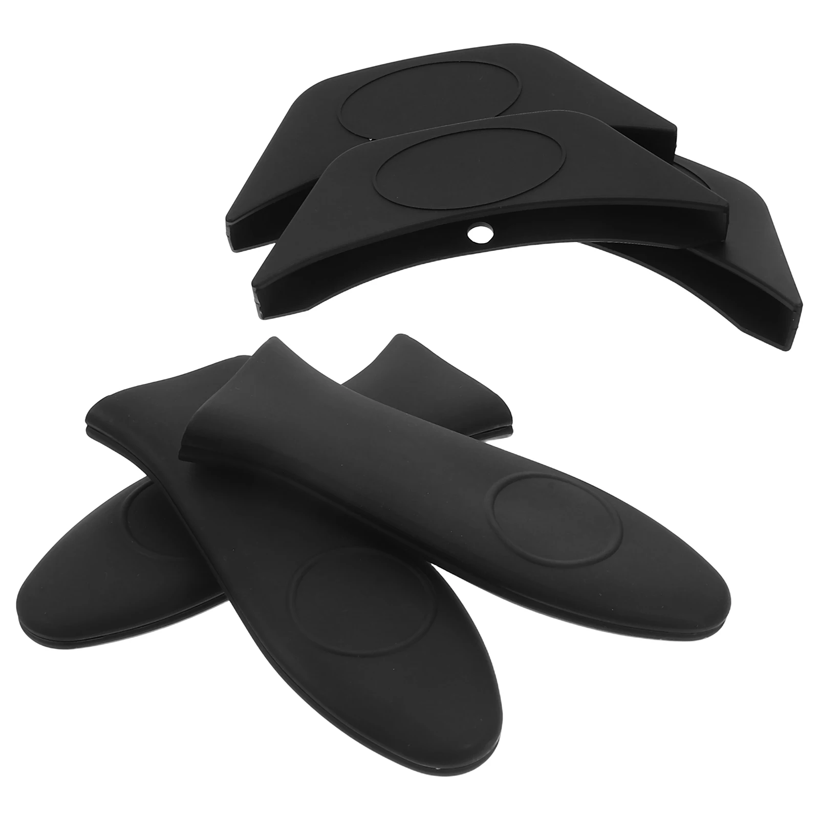 6 قطعة مقاومة للحرارة وعاء سيليكون مقبض يغطي مكافحة تحرق عدم الانزلاق عموم مقبض أصحاب وعاء القبضات المطبخ تجهيزات المطابخ اكسسوارات #1