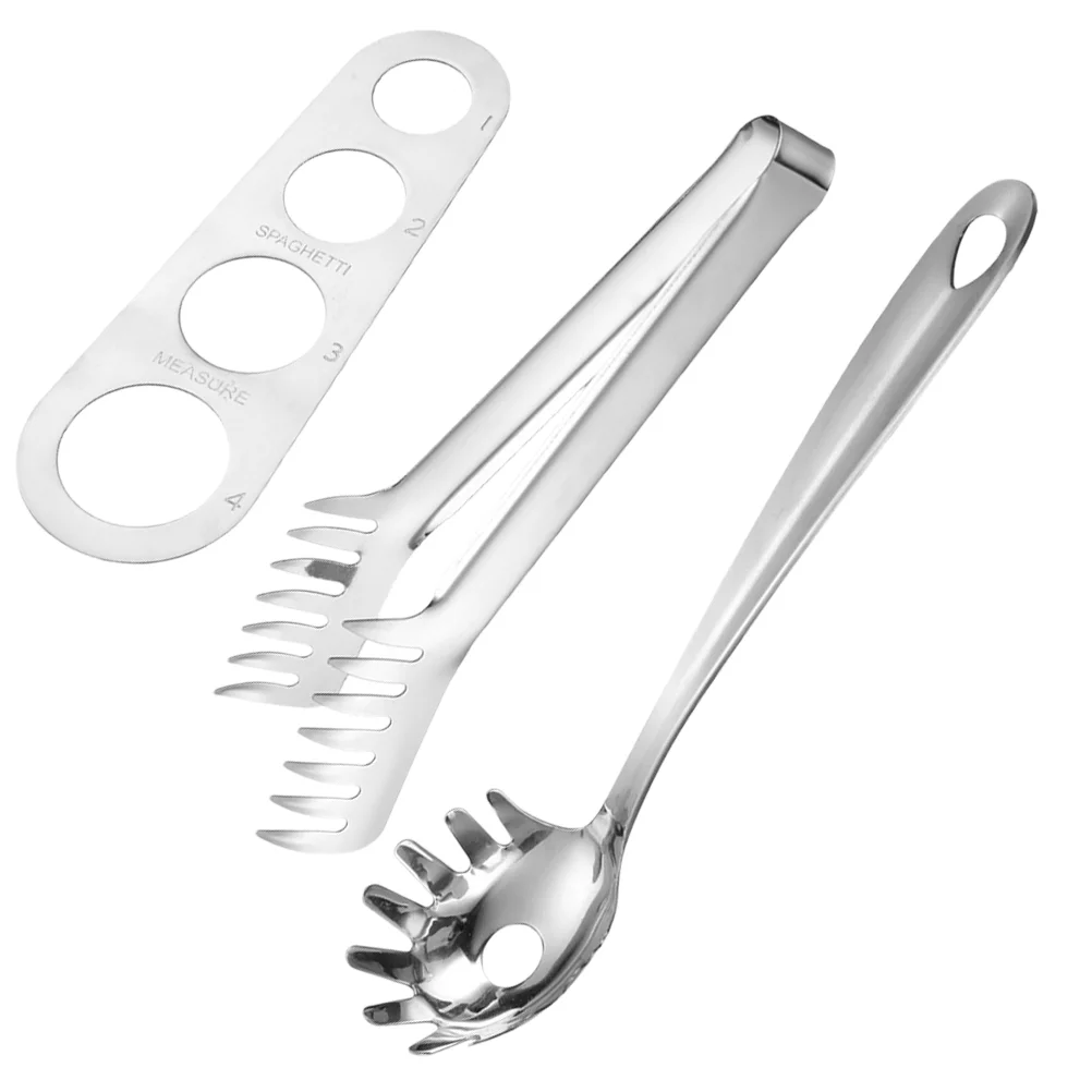 

Stainless Steel Spaghetti Fish Measuring Tool Fettuccine Pasta Grill Sizer Spoon Kitchen Cooking Measurer