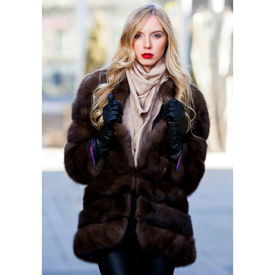 

Female Real Fox Fur Jacket Womens Fur Jacket Winter Clothes Warm Luxury New Arrival Fox Fur Jacket