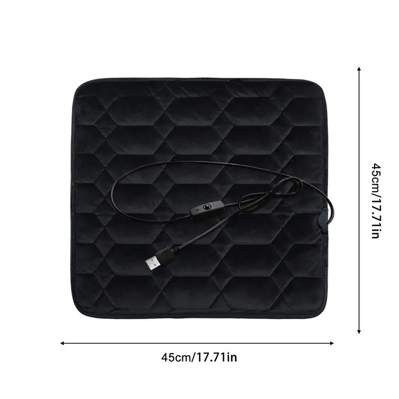 Heating Car Seat Cushion Comfortable Car Seat Pad USB Powered Portable Soft Office Chair Heating Mat To Keep Warm In Winter And