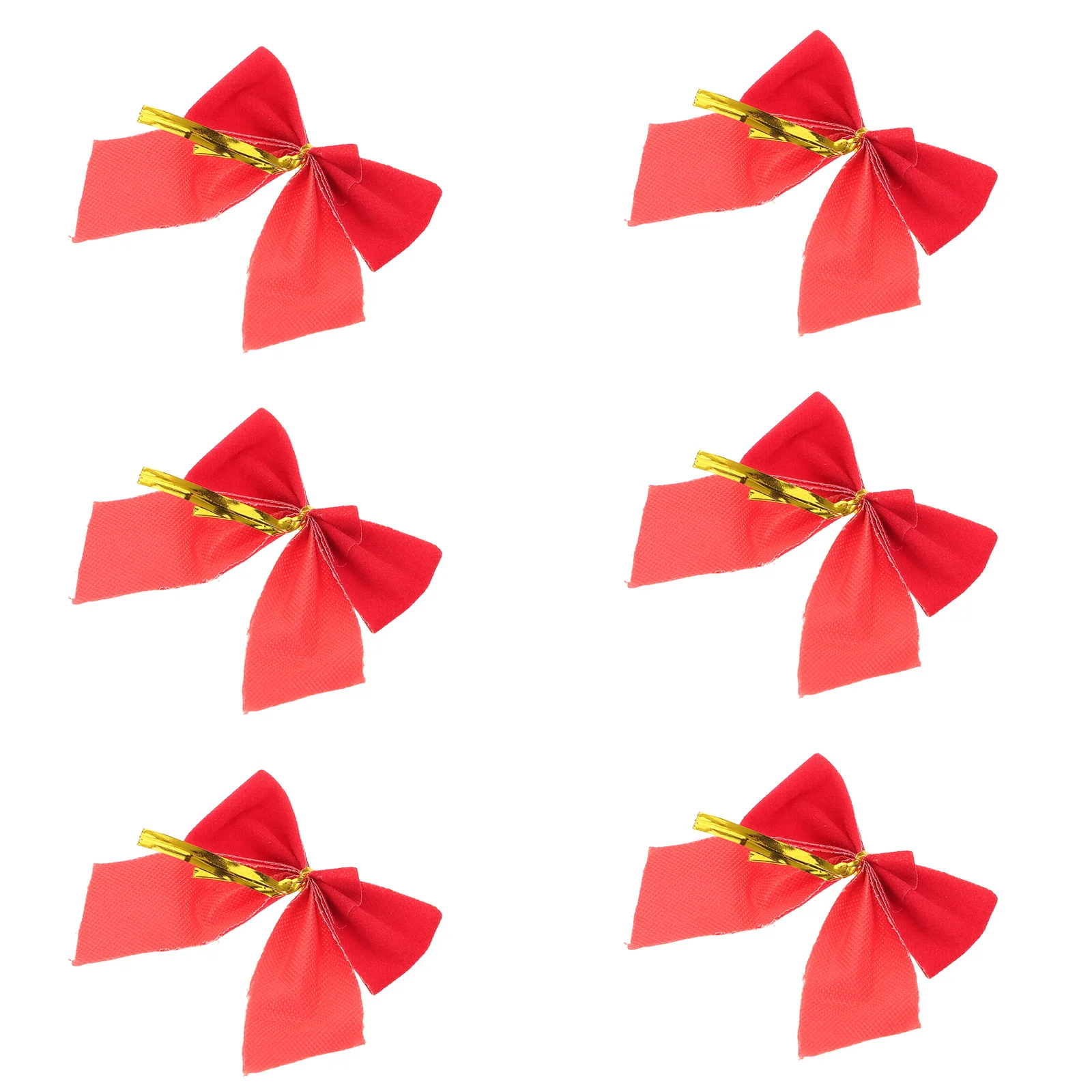

12pcs Christmas Tree Hanging Decorations Red Bowknot Ornaments 5X6Cm For Xmas Party Diy Decor Festive Tree Decorations