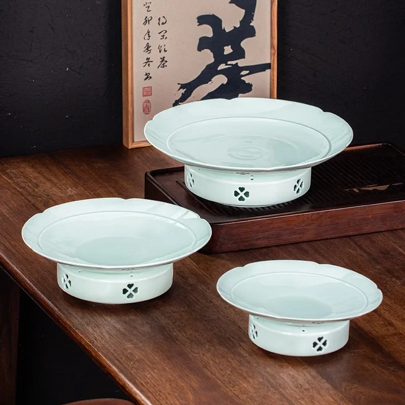 Blue and white porcelain golden triangle wide edge soup bowl European straw hat plate high-end kitchen sauerkraut fish plate