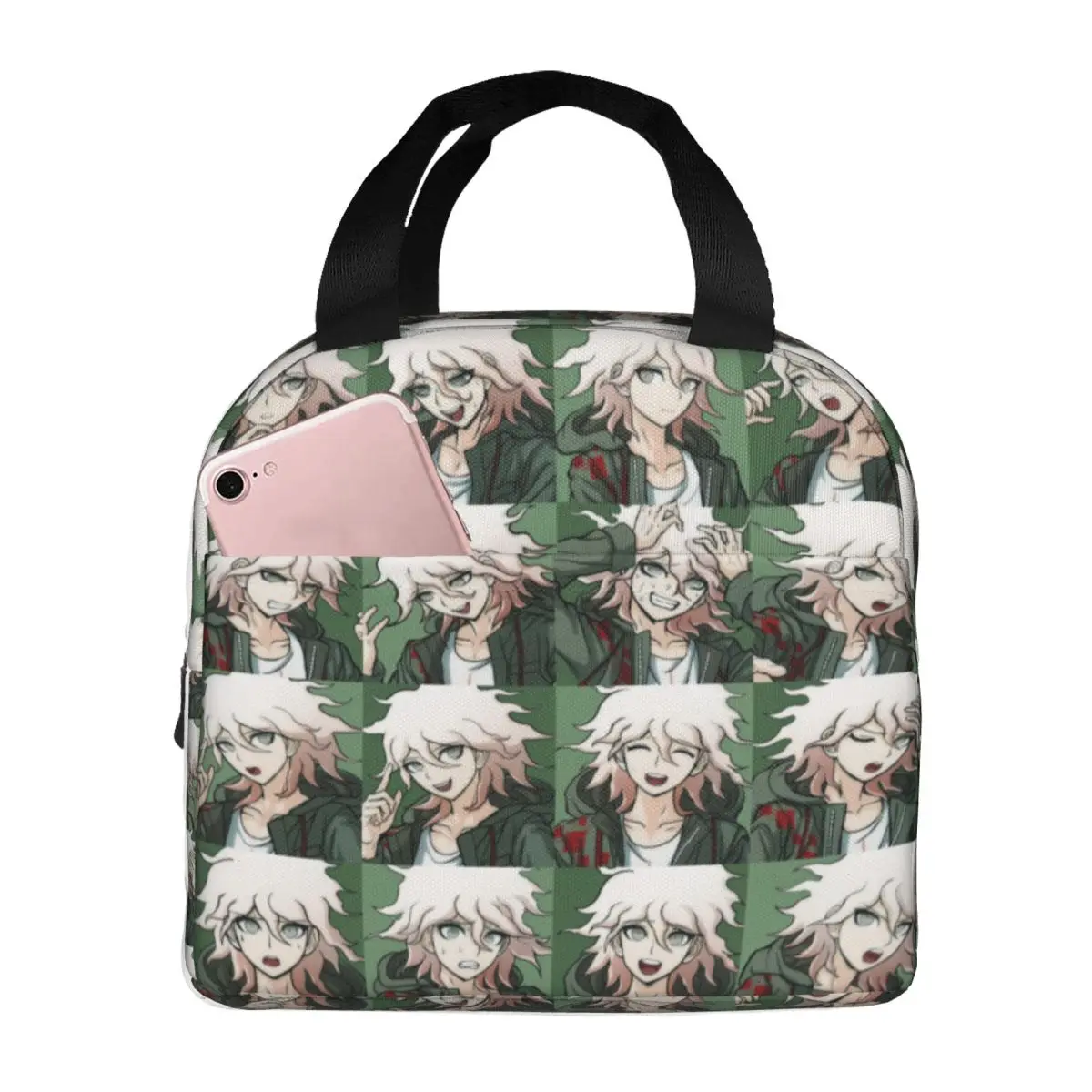 

Nagito Komaeda Изолированные сумки для обеда Термосумка Контейнер для еды Danganronpa Game Kazuichi Souda Герметичная сумка для обеда Сумка для еды