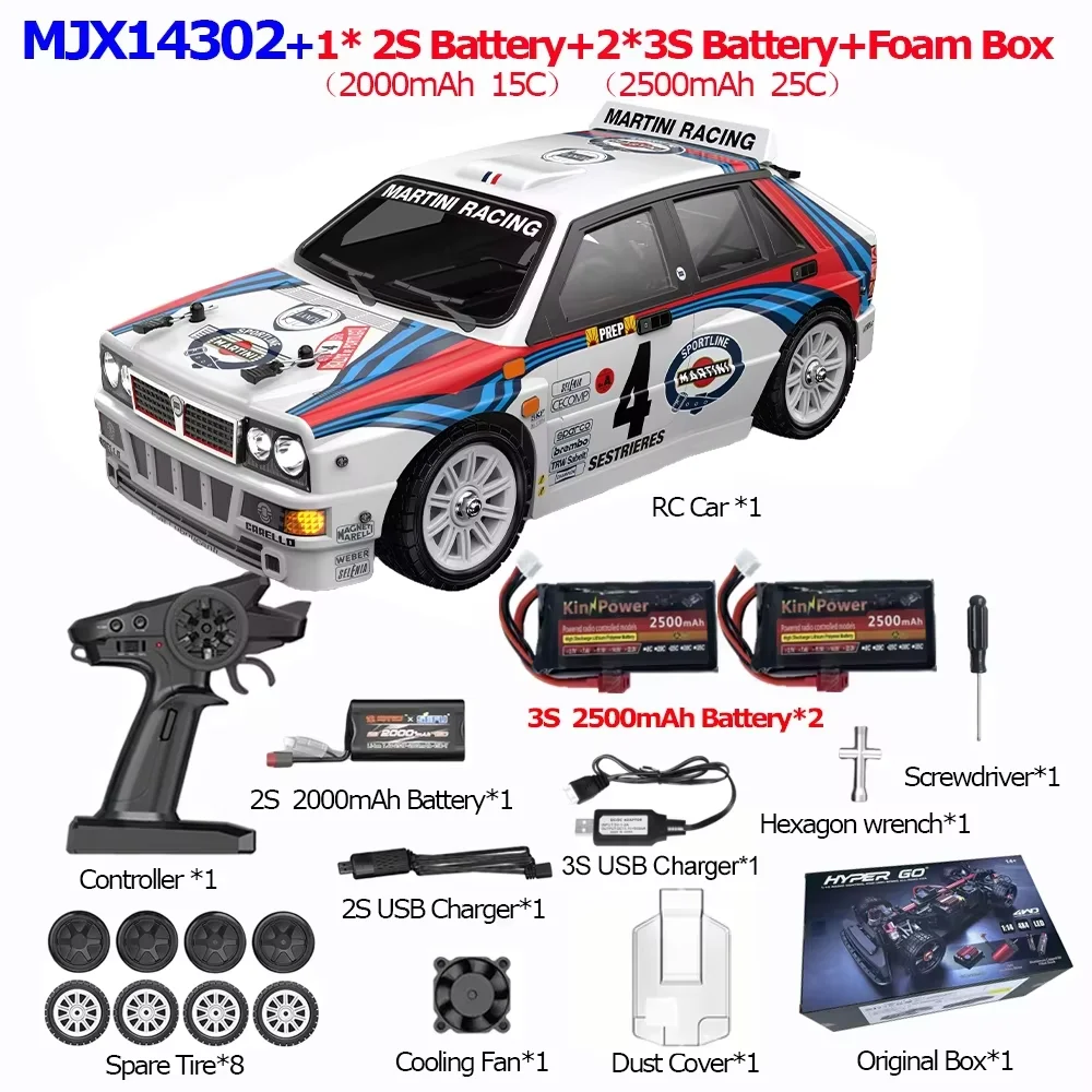 NIEUWE MJX Hyper Go 14208 14302 14303 14304 1:14 RC Auto 4WD 65km/u Borstelloze Hoge Snelheid 2.4G Afstandsbediening Auto Off-road RC Auto's Truck Speelgoed voor Volwassenen en Kinderen, Nieuwjaars-