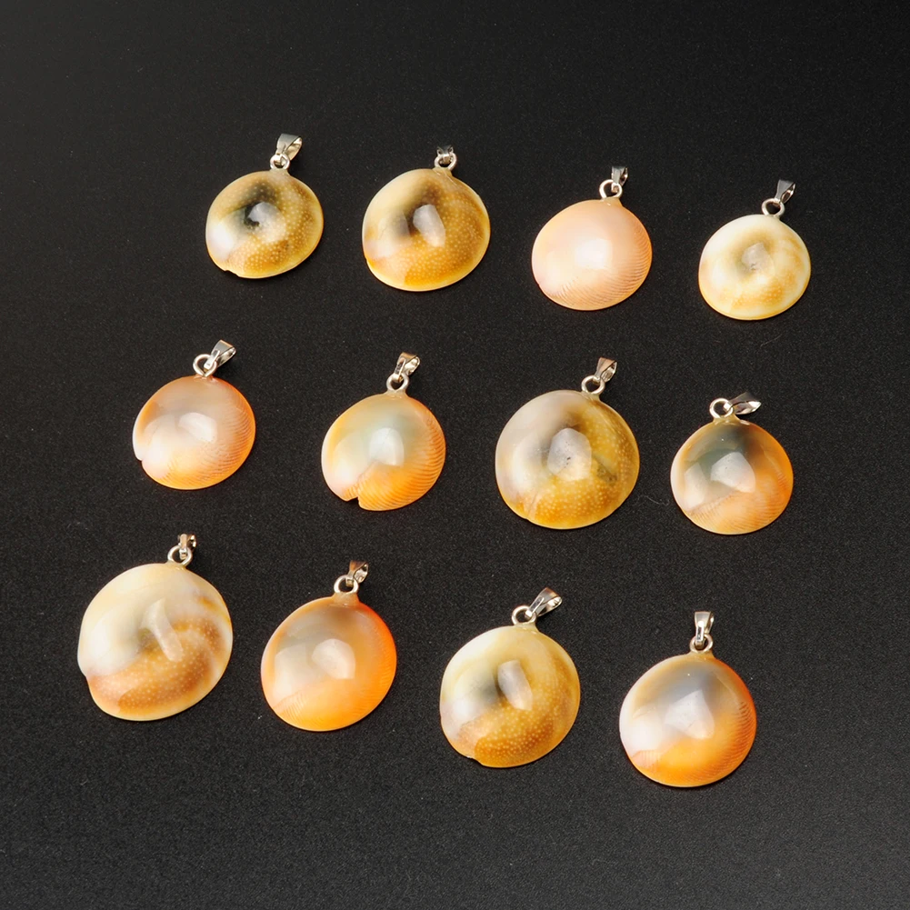 5PCS /lot 20*22mm Cute Natural Shell Stone Pendants Charm Healing Jewelry Making Necklace Bracelet Earrings