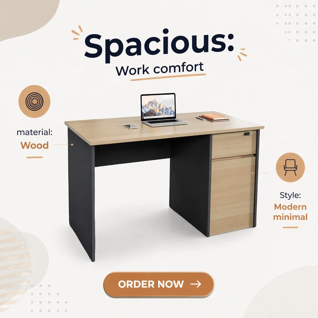 Drawer Pedestal Cabinet - โต๊ะทำงานสำนักงานแบบโมเดิร์นพร้อมฉากกั้นเพื่อความเป็นส่วนตัว พร้อมตู้ลิ้นชัก 3 ชั้นแบบเคลื่อนย้ายได้