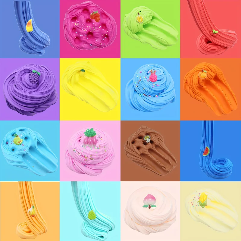 1/24pcs Butter Slime Kit For Girls Party Favors Birthday Gift With Stretchy And Non-Sticky, Stress Relief Toy For Girls And Boys