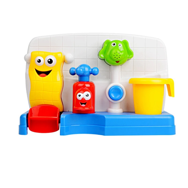 Kleinkind Bades pielzeug für Baby 12 Monate über Badewanne Wasser sensorisches Spiel mit Wasserhahn Wasser becher und Spinning Bad Zeit Spielzeug