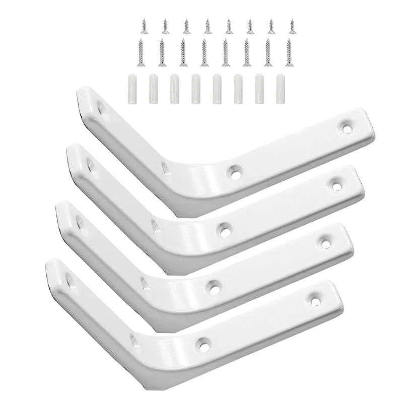 4PCS Bức tường hạng nặng Mount Mount Chân kệ nổi cho văn phòng nhà bếp và nhà để xe