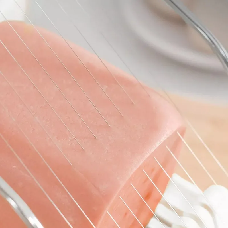 Stainless Steel Wire Luncheon Meat Slicer Multi-purpose Food Slicing Tool for Cheese Ham Fruits and Vegetables Kitchen Gadget